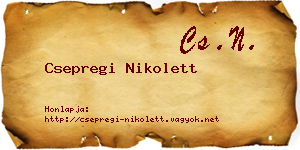 Csepregi Nikolett névjegykártya