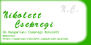 nikolett csepregi business card